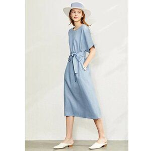NEW AMII Women's  Minimalist Dress Grey Blue Large